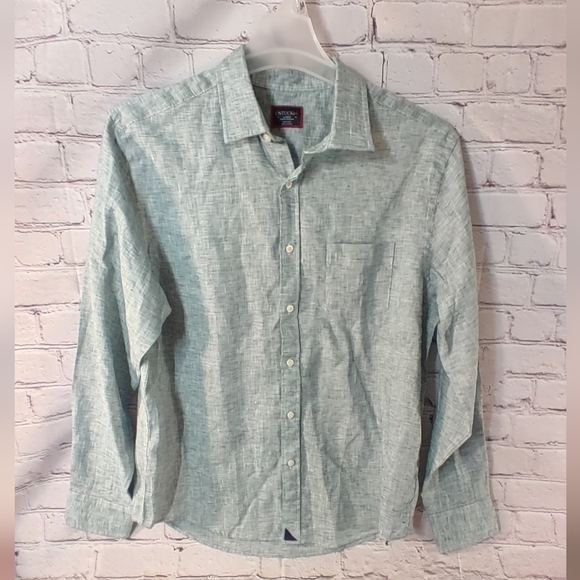 UNTUCKit Vin Santo WR Linen Wrinkle Resistant Button Down L - Picture 1 of 14